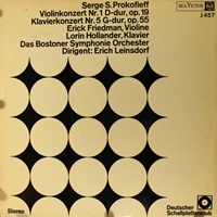 Deutscher Schallplattenclub : Hollander - Prokofiev Concerto No. 5